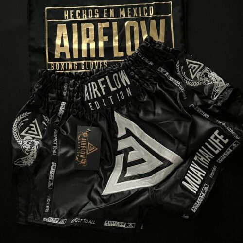 Airflow Muay Thai Shorts Black/White