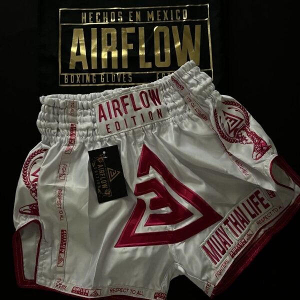 Airflow Muay Thai Shorts White/Pink
